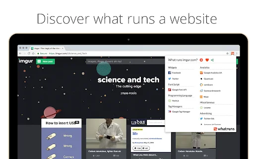 Download WhatRuns Terbaru – Deteksi Teknologi Website Gratis - Screenshot 1
