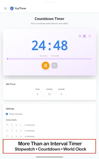 Download Yay!Timer Interval Timer HIIT – Aplikasi Latihan Terbaik - Screenshot 15