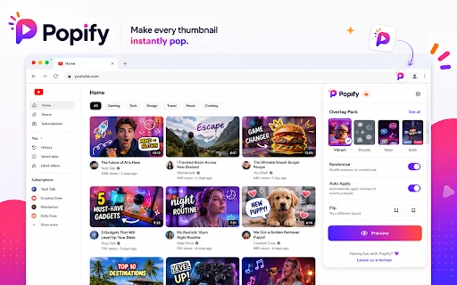 Download Popify Terbaru – Ubah Thumbnail YouTube Jadi Keren - Screenshot 2