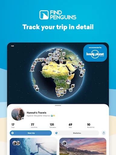 Download FindPenguins Terbaru – Lacak & Simpan Momen Perjalanan Anda - Screenshot 9