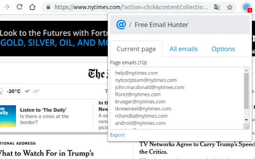 Email Hunter Terbaru – Ekstraksi Email Cepat & Gratis - Screenshot 1