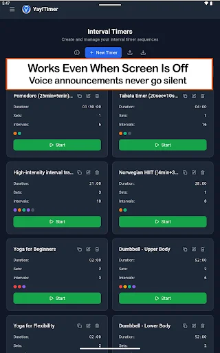 Download Yay!Timer Interval Timer HIIT – Aplikasi Latihan Terbaik - Screenshot 10
