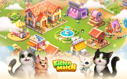 Download Kitten Match Terbaru – Game Puzzle Kucing Lucu Gratis - Screenshot 1