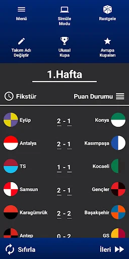 Download Türkiye Süper Lig Simülasyon Terbaru – Prediksi Juara - Screenshot 1