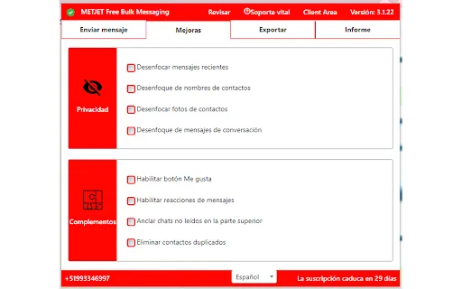 Download METJET Free Bulk Messaging Terbaru – Kirim Pesan Cepat - Screenshot 2