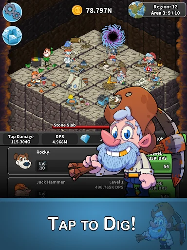 Download Tap Tap Dig Terbaru – Game Idle Clicker Seru Gratis - Screenshot 10