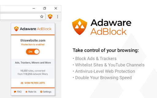 Unduh Adaware AdBlock Terbaru – Pemblokir Iklan Gratis & Cepat - Screenshot 1