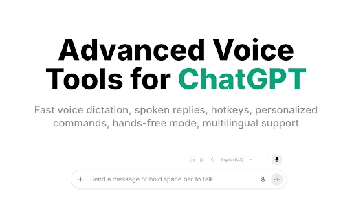 Voice Control for ChatGPT – Kontrol Suara Cepat & Praktis - Screenshot 1
