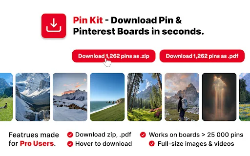 Pin Kit: Unduh Board Pinterest & Video HD Secara Gratis - Screenshot 1