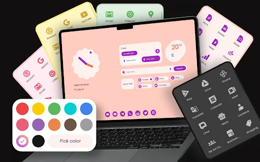 Download Material You NewTab Terbaru – Tampilan Estetik & Praktis - Screenshot 1